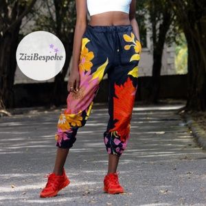 Floral cotton joggers from ZiziBespoke